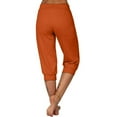 thumbnail image 5 of biudgviw Women's Yoga Capris Pants High Waisted Casual Workout Pants Soft Lounge Athletic Joggers Pants with Pockets, 5 of 6