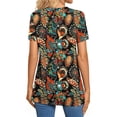 thumbnail image 5 of ATENAR T Shirts for Women Printed Soft Womens Shirts Lightweight Tee Brown L, 5 of 7