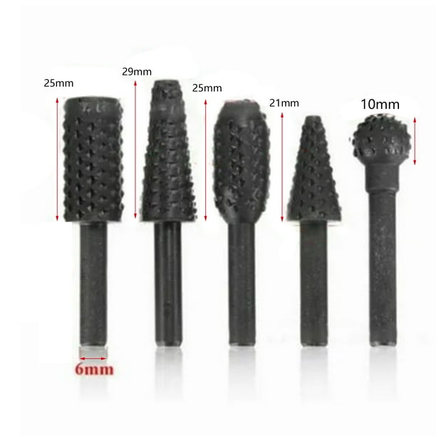 Lima rotativa para carpintería, juego de 5 limas de corte rotativas, brocas de corte rotativas muy versátiles
