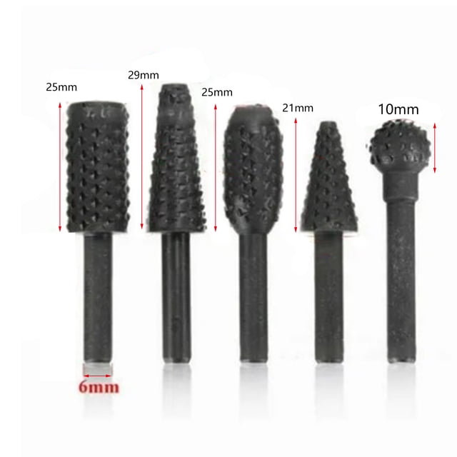 Lima rotativa para carpintería, juego de 5 limas de corte rotativas, brocas de corte rotativas muy versátiles