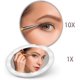 thumbnail image 2 of Compact Vanity Mirror, 1X/10X Magnification LED Illuminated Travel Vanity Mirror Foldable Illuminated Mirror (White), 2 of 5
