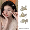 thumbnail image 1 of (hollowout + Il de Chat) Épingle à Cheveux Papillon Opale Femme 4 Pcs, 1 of 4
