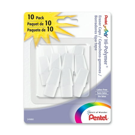 UPC: 0072512249802 | Pentel Hi-Polymer White Eraser Caps