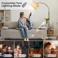 thumbnail image 3 of CNXIN Arc Floor Lamps with Remote Control and Stepless Dimmable Color Temperature and Brightness Standing Lamp with Adjustable Be, 3 of 6