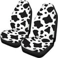 thumbnail image 5 of KUIFORTI White Cow Print Car Seat Covers 4 Pcs, Front Seat Protector Carseat Rear Split Bench Cover Universal , Automobile Interior Decorate Accessories Fit for Car SUV Trucks, 5 of 7