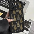 thumbnail image 2 of Christmas Black Print Phone Case for iPhone 16 6.1", with Aesthetics Pattern Design Soft TPU Silicone Xmas Cases, Shockproof Bumper Protector Camera Girls Women Cover, Tree, 2 of 5