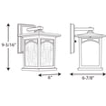 thumbnail image 2 of Progress Lighting Residence 1-Light Outdoor Wall Lantern, Antique Bronze, Umber Textured Art Glass Shade, 2 of 2