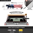 thumbnail image 3 of Pickup Car Window Stickers Decal Rear Window Decals for Trucks One Way Visual Waterproof Truck Back Window Tint Decal Graphic Perforated Vinyl Truck Stickers 66X 22inch USA Flag Cowboy Scene, 3 of 6
