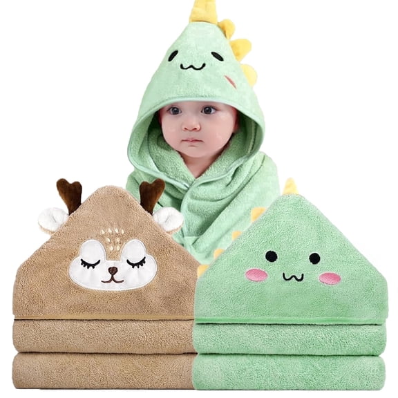 ROXANEPIG 2 Pack Hooded Baby Towels - Premium Ultra Soft Organic Baby Bath Towel – Absorbent and Hypoallergenic Towels for Baby Boy Girl, Toddler, Newborn Essentials