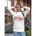 thumbnail image 2 of Hand Sketched Fourth Of July Sweatshirt Women -Image by Shutterstock, Female 4X-Large, 2 of 4