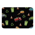 thumbnail image 1 of YST Garbage Truck Bath Mat Kids Cartoon Car Vehicles Doormats Floor Mats Trash Can Waste Management Vehicle Entryway Rug Refuse Classification Non Slip Bath Rug 20"X32", 1 of 5
