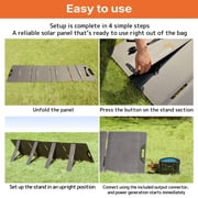 LVYUAN 300W Solar Panel Foldable Solar Panel Charger with Adjustable Kickstands Portable Waterproof IP67 22.5% High Efficiency for RV, Camping, Home, Outdoor, Power Station, off Grid