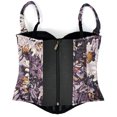 thumbnail image 6 of Floral Bustier Tops Spaghetti Straps Slim Fit Boned Waist Cincher Trendy Party Club Night Out Shapewear Purple S, 6 of 9