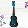 thumbnail image 3 of Guitarra acústica folk de 21 pulgadas, instrumento musical para principiantes, guitarra de 6 cuerdas para el hogar, la escuela, los niños y sus materiales para clases de música (azul), 3 of 5