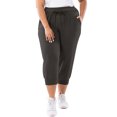 thumbnail image 3 of SHOWMALL Plus Size Capri Pants for Women Workout Relaxed Joggers Pants with Drawstring Pockets Dark Gray 2X, 3 of 6