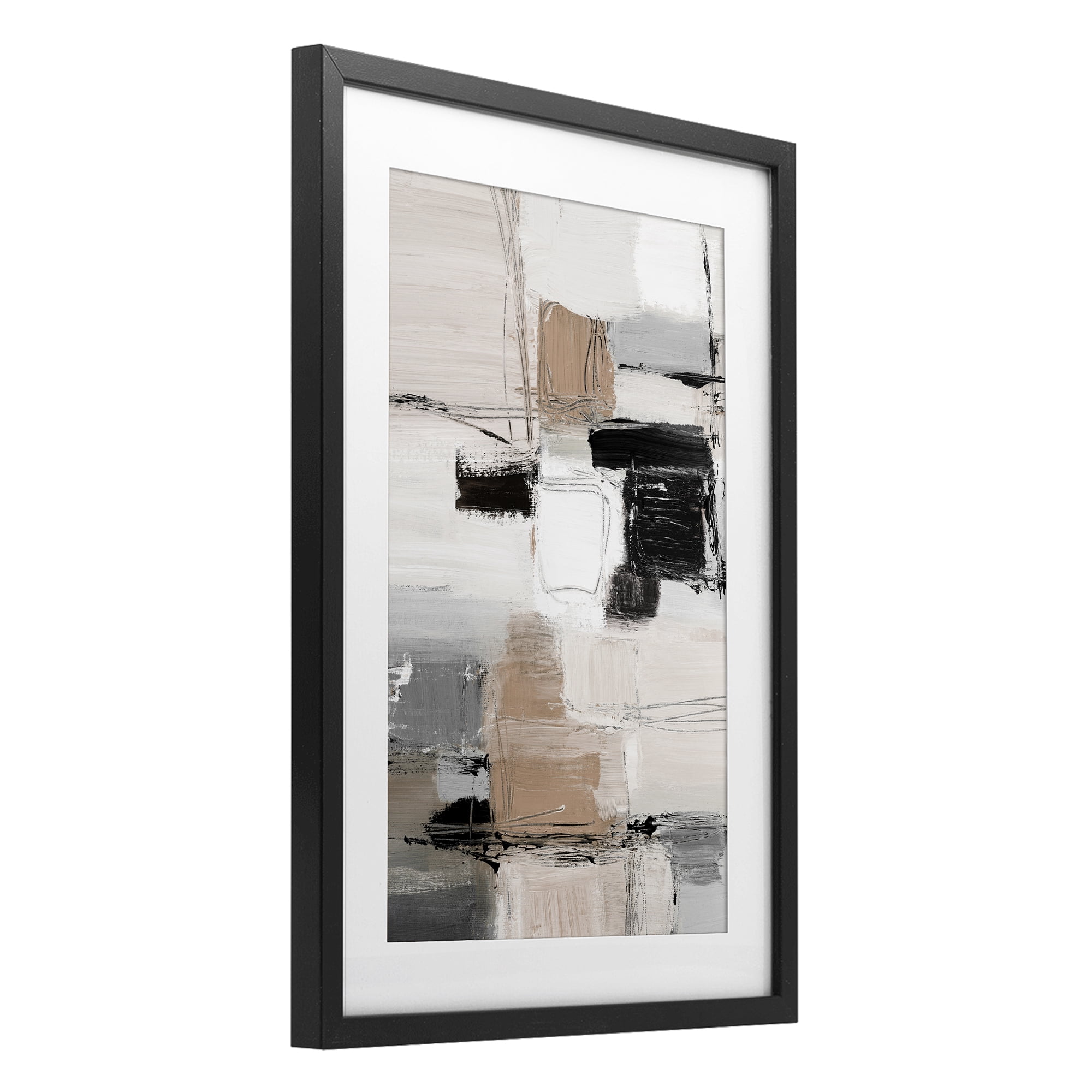 Stupell Industries Contemporary Neutral Variety Black Framed Print Under Glass, design by Lanie Loreth