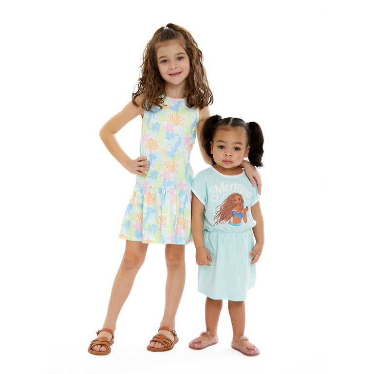 Disney The Little Mermaid Toddler Girls Dress 2 Pack Sizes 12 Months 5T Walmart
