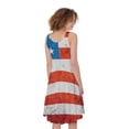 thumbnail image 2 of Rough Usa Flag Print Sleeveless Knee Length Dress, American Flag Fashion Summer Maxi Dress For Women. Gifts For Us Independence Day, 4Th Of July, 2 of 4