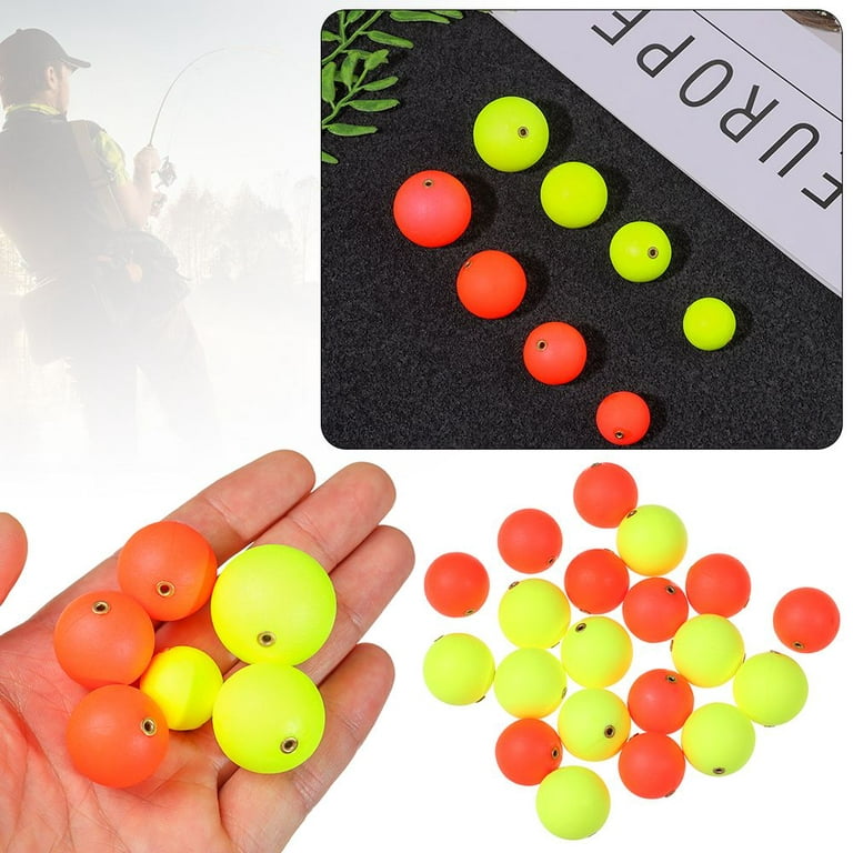 10PCS Hot Rig Rigging Material EPS Stoppers Foam Floats Ball Beans Bottom  Fishing Floats Beads YELLOW 20MM 