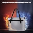 thumbnail image 4 of Fireproof Document Bags Waterproof Liquid Silicone Material Heat Insulation Big Capacity Bag with Zipper for File Cash Passport Tablet Documents Storage Holder, 4 of 7