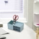 thumbnail image 5 of Organizador de escritorio ABS blanco y azul con 2 cajones y 3 compartimentos | Caja para guardar maquillaje y artículos de oficina, ideal para escritorio, tocador o oficina en casa., 5 of 5