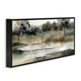 thumbnail image 2 of Trees By Lakeside Landscape Black Framed Giclee Art, 30 x 13, 2 of 7