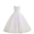 thumbnail image 1 of RXIRUCGD 2025 Vêtements d'Été pour Enfants Robe de Princesse Sans Manches Col Rond Couleur Unie Brodée Exquise Perles Robe de Soirée Robe de Banquet, 1 of 8