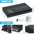 thumbnail image 4 of 9-Band Car Audio Equalizer, Car Graphic Equalizer EQ W/Front, Rear + Sub Output, 8V RMS Line Driver, Adjustable Audio Output for Car, Boat, W/CD/AUX Input Select & White Light Illumination, 4 of 5