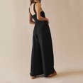 thumbnail image 3 of Aayomet Plus Size Jumpsuits For Women Women Slim Fit Tunic Jumpsuit Straps Wide Leg Bib Jumpsuit Jumpsuit With Pockets,Black XL, 3 of 5