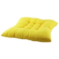 thumbnail image 3 of PiccoCasa Cotton Blends Strap Design Cushion Chair Buttocks Pads Pack of 2, 15.7"x15.7"x2.4", Yellow, 3 of 7