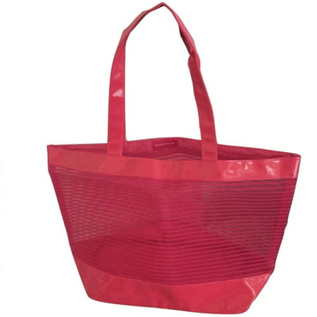 Nordstrom - Nordstrom Large Neon Hot Pink Beach Tote Bag - 0