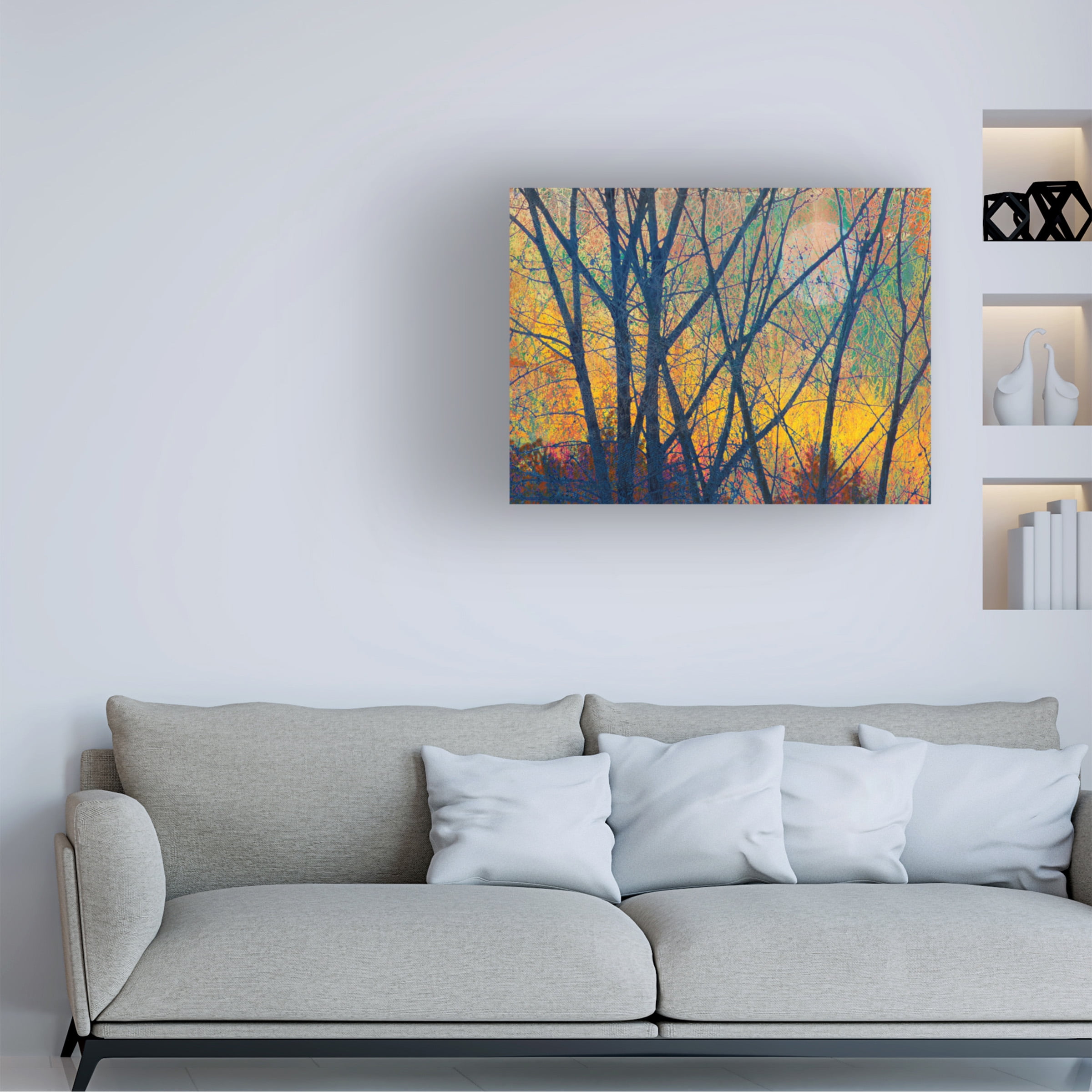 Chris Vest 'Meadow Trees I' Canvas Art