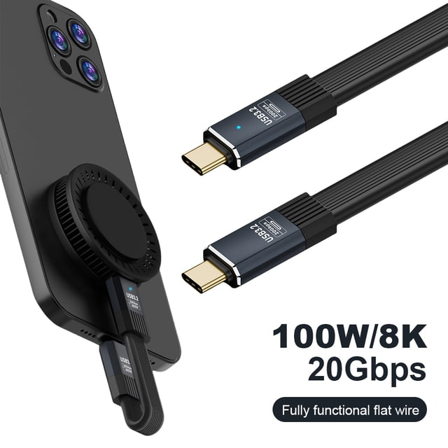 Cable Carga USB C A 100W (20 Cm)