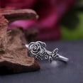 thumbnail image 5 of K-KED 925 Sterling Silver 3D Flower Rings Women Wedding Delicate Jewelry Size 6-10-9, 5 of 6