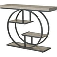 thumbnail image 6 of Sailvan 41.3" Console Table with Circle Base, Industrial 4-Tier Entryway Table with 1.7" Thickened Top, Narrow Hallway Sofa Table with Storage for Living Room, Hallway, Foyer, Grey, 6 of 7