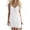 White, variant on Ladies Adjustable Strap Front Snap Button Sleeveless V-Neck Casual Dress