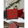 thumbnail image 2 of Awkward Styles Christmas Pillow Covers Christmas Decoration Xmas Red Plaid Throw Cushion Case, 2 of 2