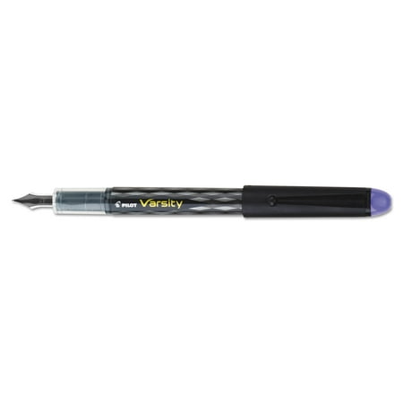 Varsity Fountain Pen, Medium 1mm, Purple Ink, Gray Pattern Wrap (Best Purple Fountain Pen Ink)