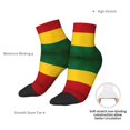 thumbnail image 5 of Breathable Athletic Socks Reggae Rasta Flag Cushioned Quarter Socks for Men Women, 5 of 7