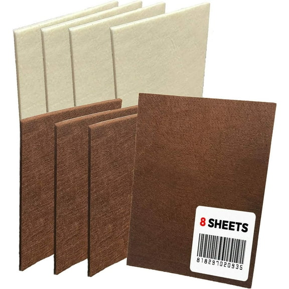 iPrimio Brown Beige Mighty X Large Felt Self Stick, Furniture Grippers, Pads and Sliders 8 Pieces