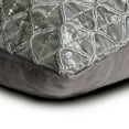 thumbnail image 2 of The HomeCentric Grey & Silver Pack of 2, 12"x14" (30x35 cm) Lumbar Pillow Cover, Silk Foil Beaded, Lattice & Trellis Oblong Pillow, Geometric Pattern Modern Style - Foiled Lattice, 2 of 3