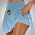 thumbnail image 2 of Faldas de Verano para las Mujeres Impresión Hoja Plisado Tenis Atlético Elástico Pantalones Cortos, Falso Dos Piezas Pantalones Falda para Diario, 2 of 5