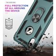thumbnail image 6 of Phone Case for iPhone XR,[ Military Grade ] Shock-Absorption Bumper Cover iPhone XR Anti-Scratch Case with Ring Car Mount Kickstand for iPhone XR - Teal, 6 of 12