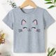 thumbnail image 4 of Blusas Termicas Gibobby para Dama camiseta de Manga corta con Estampado de letras gris 6-7 años, 4 of 5