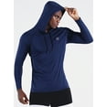 thumbnail image 4 of NELEUS Mens UPF 50+ Long Sleeve Shirts Hoodies Sun Protection Workout Dry Fit,Navy Blue,US Size XL, 4 of 6