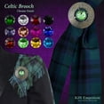 thumbnail image 3 of Kilt Emporium Celtic Brooch &ndash; 3" Scottish Kilt Pin Norse Vintage Jewelry with Gemstones, 3 of 9