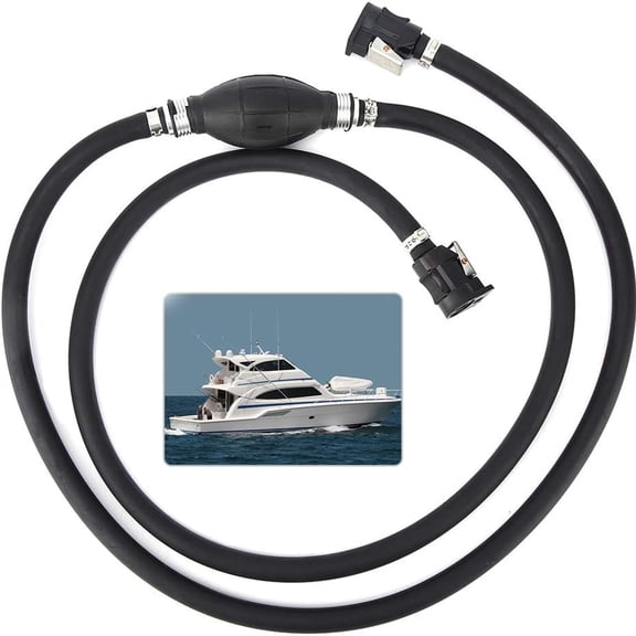 Boat Fuel Line 5/16'' 6.89ft Fuel Hose Line Outboard Primer Bulb for Johnson Mariner Mercury