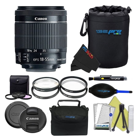 Canon EF-S 18-55mm f/3.5-5.6 is STM Lens Pixi-Advanced Accessory Bundle