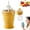 Yellow, variant on 2-in-1 Collapsible Silicone Ice Ball Maker Cup, Reusable Portable Ice Sphere Mold with Straw & Lid, Easy Demolding, Leakproof Travel Tumbler for Coffee, Juice, Home, Gym, Outdoor