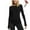 Black（Xmas Stocking）, variant on Coorders Women's Thermal Fleece Top, Stretch Fleece Women's Long Sleeve Turtleneck Base Layer Top,Red,Size XXL